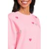 image:imageLilly Pulitzer womens Ballad Long Sleeve SweatshirtConch Shell Pink Hearts Embellishment