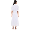 image:imageLilly Pulitzer Womens Larkyn Midi ShirtdressResort White Monarch Embroidered Cotton Swiss Dot