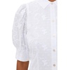 image:imageLilly Pulitzer Womens Larkyn Midi ShirtdressResort White Monarch Embroidered Cotton Swiss Dot