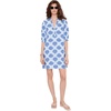 image:imageLilly Pulitzer Womens Mialeigh Elbow Sleeve DressDay Dream Blue Seashell Jacquard Yarn Dyed Stripe