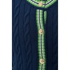 image:imageLilly Pulitzer Womens Brockton Crew Neck CardiganLow Tide Navy X Chateau Green Tipping